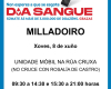 Cartaz da unidade móbil de doazón no Milladoiro