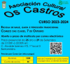 Cartaz das actividades da asociación Os Castros