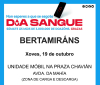 A unidade móbil de doazón de sangue estará o xoves 19 de outubro en Bertamiráns