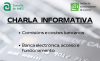 Cartaz da charla informativa "Comisións bancarias e Banca electrónica"