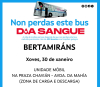 A unidade móbil de doazón de sangue estará o 30 de xaneiro en Bertamiráns