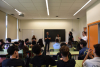 O alumnado do IES do Milladoiro recibiu a visita de oito coworkers do Espazo A Proa 
